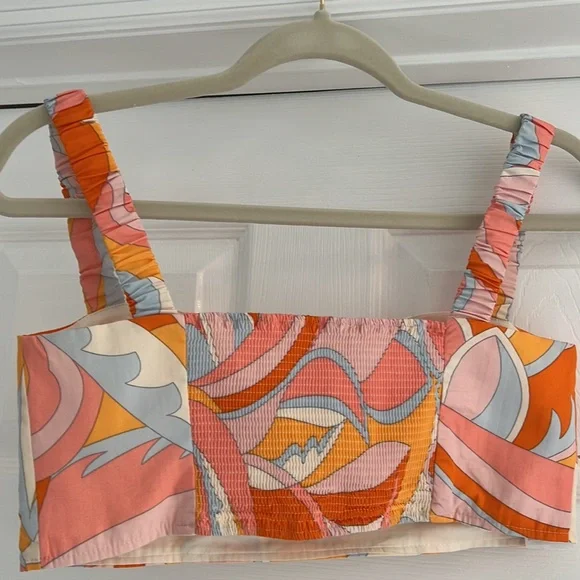 MANGO Matching Set Bralette Crop Top and Button Down Blouse S - Picture 8 of 13